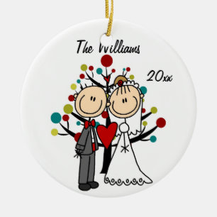 Weddenschap Eerste Kerstmis Gepersonaliseerd Ornam Keramisch Ornament