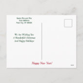 Weddenschap Eerste Kerstmis Onze foto Feestdagenkaart (Achterkant)