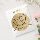 Weddenschap Elegant Black en Gold Party Favor Bags Bedankzakje (Gezegeld)