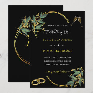 Weddenschap - Elegant Black Gold Design