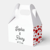 Weddenschap Elegant Black Script Typography Heart Bedankdoosjes (Achterkant)