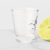 Weddenschap Elegant Calligraphy Script Love Shot Glas (Links)