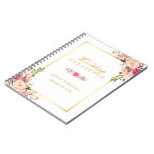 Weddenschap - Elegant Chic Gold Pink Floral Notitieboek (Linkerzijde)