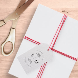 Weddenschap Elegant Chic Modern Simple Chic Monogr Cadeaulabel