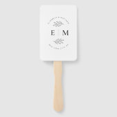 Weddenschap Elegant Chic Modern Simple Chic Monogr Handwaaier (Achterkant)