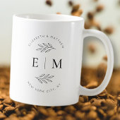 Weddenschap Elegant Chic Modern Simple Chic Monogr Koffiemok