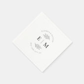 Weddenschap Elegant Chic Modern Simple Chic Monogr Servet (Hoek)