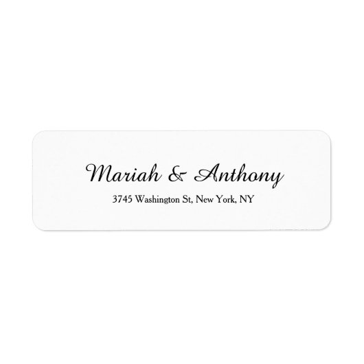 Weddenschap Elegant Creative Classical Black White Etiket (Voorkant)