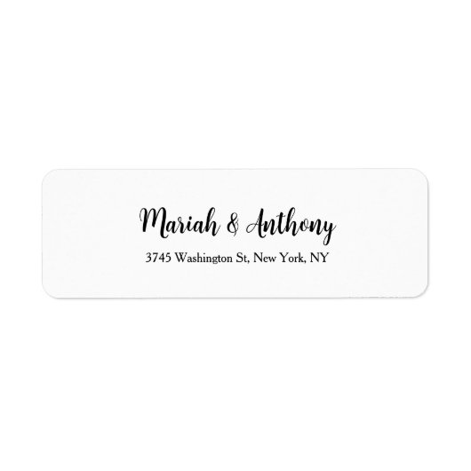 Weddenschap Elegant Creative Classical Black White Etiket (Voorkant)