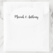 Weddenschap Elegant Creative Classical Black White Ovale Sticker (Tas)