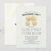 Weddenschap Elegant Gold Pineapples Kaart (Voorkant / Achterkant)