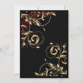 Weddenschap Elegant Gold Swirl Colour Choice Kaart (Achterkant)