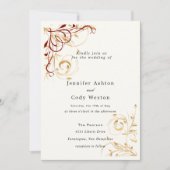 Weddenschap Elegant Gold Swirl Colour Choice Kaart (Voorkant)