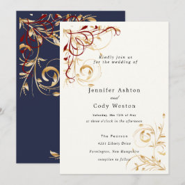 Weddenschap Elegant Gold Swirl Colour Choice Kaart