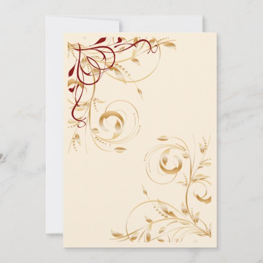 Weddenschap Elegant Gold Swirl Colour Choice Kaart (Achterkant)