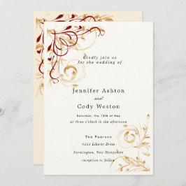 Weddenschap Elegant Gold Swirl Colour Choice Kaart