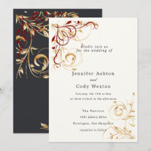 Weddenschap Elegant Gold Swirl Colour Choice