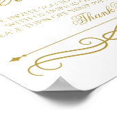 Weddenschap | Elegant Gold Swirl-kalligrafie Poster (Hoek)