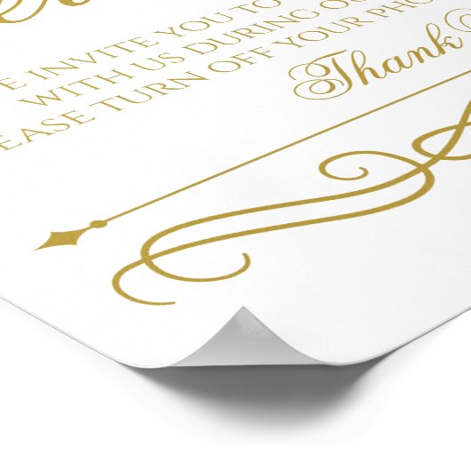 Weddenschap | Elegant Gold Swirl-kalligrafie Poster (Hoek)