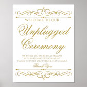 Weddenschap | Elegant Gold Swirl-kalligrafie Poster (Voorkant)