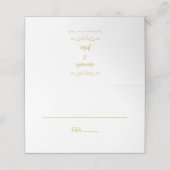 Weddenschap Elegant Hearts Chic Calligraphy Gold W Plaatskaartje (Buitenkant ongevouwen)