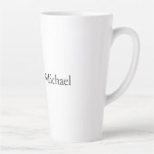 Weddenschap Elegant Minimalist Black White Names Latte Mok (Rechts)