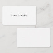 Weddenschap Elegant Minimalist Classical Black Whi Notitiekaartje (Voorkant / Achterkant)