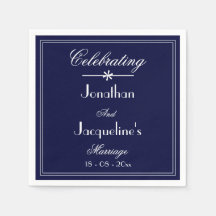 Weddenschap Elegant Navy Blue Custom Wedding
