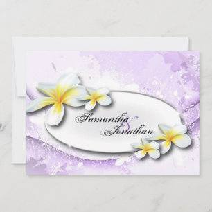 Weddenschap Elegant Plumeria Floral Kaart