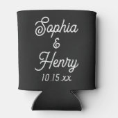 Weddenschap Elegant Script Black Modern Typografie Blikjeskoeler (Achterkant)