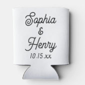 Weddenschap Elegant Script Black Modern Typografie Blikjeskoeler (Achterkant)