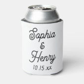 Weddenschap Elegant Script Black Modern Typografie Blikjeskoeler (Blikje Achterkant)