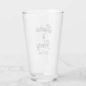 Weddenschap Elegant Script Black Modern Typografie Glas (Achterkant)