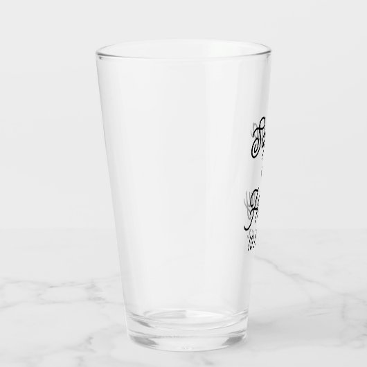 Weddenschap Elegant Script Black Modern Typografie Glas (Rechts)