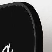 Weddenschap Elegant Script Black Modern Typografie Pickleball Paddle (Links Detail)