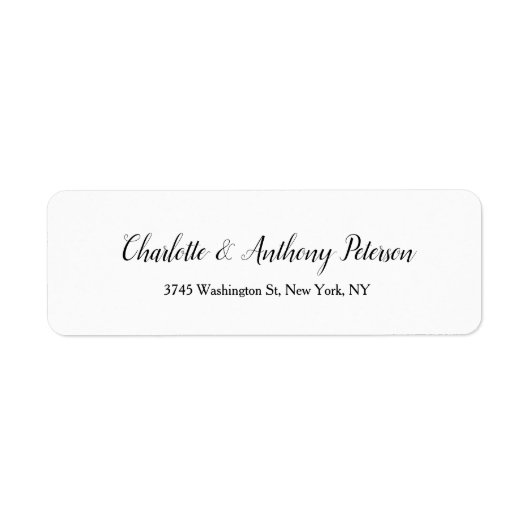 Weddenschap Elegant Script Creative Black White Fa Etiket (Voorkant)