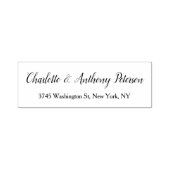 Weddenschap Elegant Script Creative Black White Fa Zelfinktende Stempel (Design)