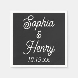Weddenschap Elegant Script Modern Typografie Black Servet