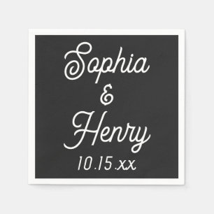 Weddenschap Elegant Script Modern Typografie Black Servet