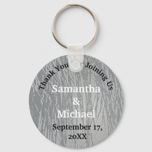 Weddenschap Elegant Silver Stripes Hartelijk dank Sleutelhanger