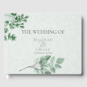 Weddenschap | Elegant Waterverf Eucalyptus Gastenboek (Voorkant)