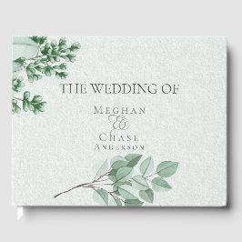 Weddenschap | Elegant Waterverf Eucalyptus Gastenboek