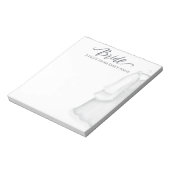 Weddenschap Elegant White Dress  Bride Custom Notitieblok (Linkerzijde)