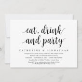 Weddenschap Elopement, Eat, Drink en Partij Kaart (Voorkant)