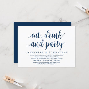 Weddenschap Elopement, Eat, Drink en partijuitnodi Kaart