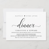 Weddenschap Elopement, Elegant Reception Party Inv Kaart (Voorkant)