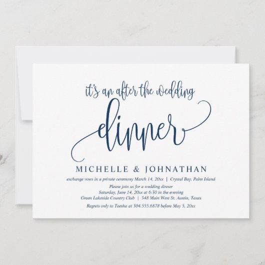 Weddenschap Elopement, en na de bruiloft Inv Kaart (Voorkant)