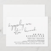 Weddenschap Elopement, gelukkig altijd na Brunch Kaart (Voorkant / Achterkant)