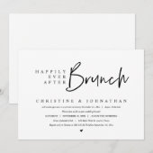 Weddenschap Elopement, gelukkig altijd na Brunch Kaart (Voorkant / Achterkant)