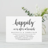 Weddenschap Elopement, gelukkig altijd na Brunch Kaart (Staand voorkant)